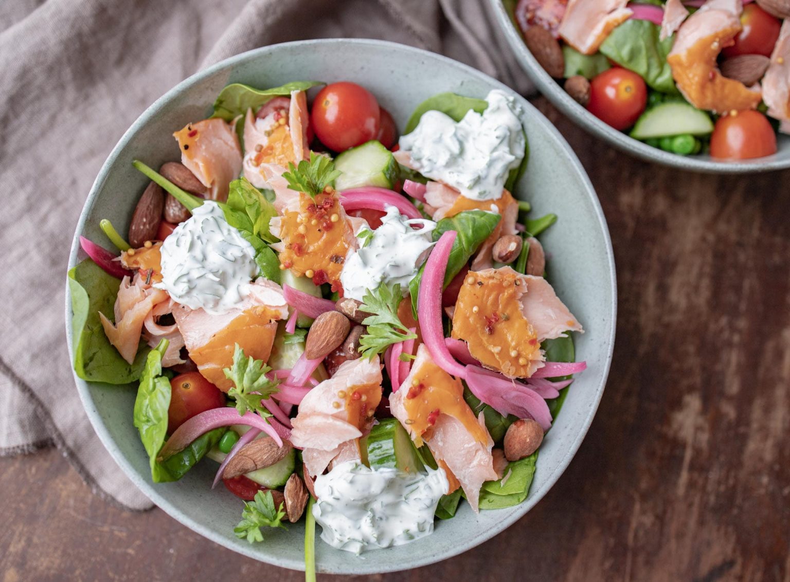 Salat Med Varmr Get Laks Sund Aftensmad Eller Frokost Mummum Dk