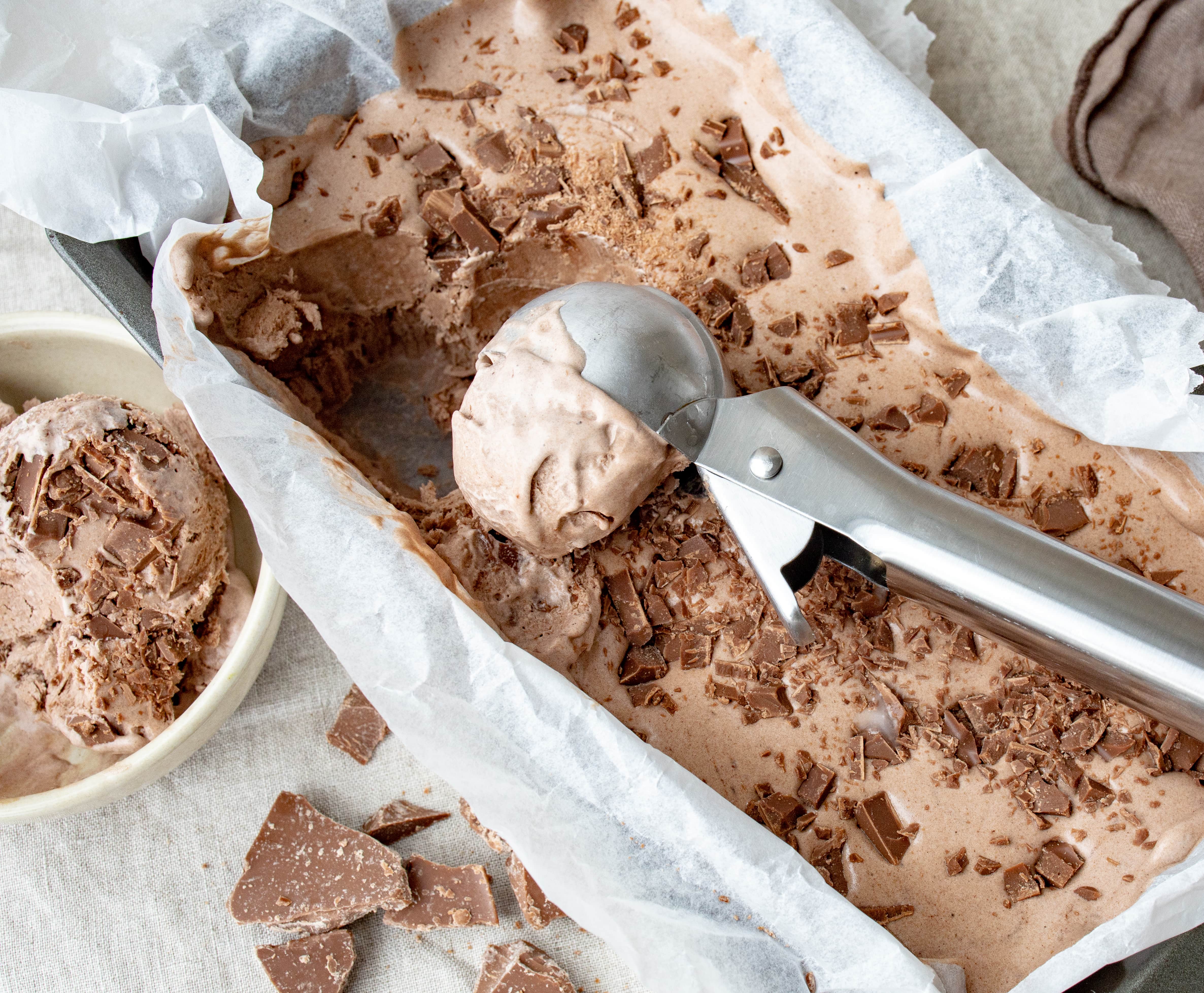 Chokolade is - Opskrift på hjemmelavet is chokolade -