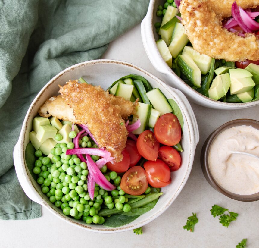 Salatbowls med crispy chicken