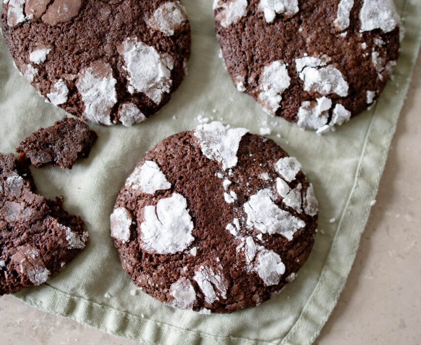 Cracked chokoladecookies