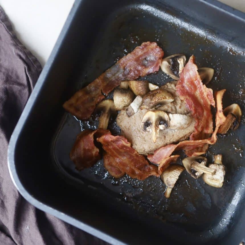 Leverpostej med bacon i airfryer