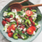 Græsk salat med fetaost og soltørrede tomater